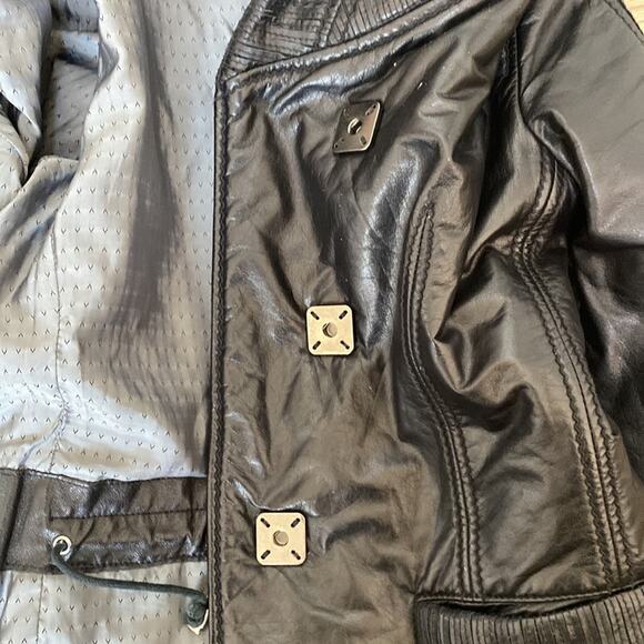 Sylvie Schimmel Paris Soft Calf Leather Black Jacket Size 36 Made in France - Picture 8 of 8